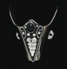 New Western Cowboy Boot Toe Tip Hand Carved Black And Silver With Black Stone