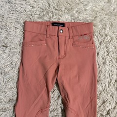 Child’s Large Pink B Vertigo Knee Patch Horseback Riding Breeches