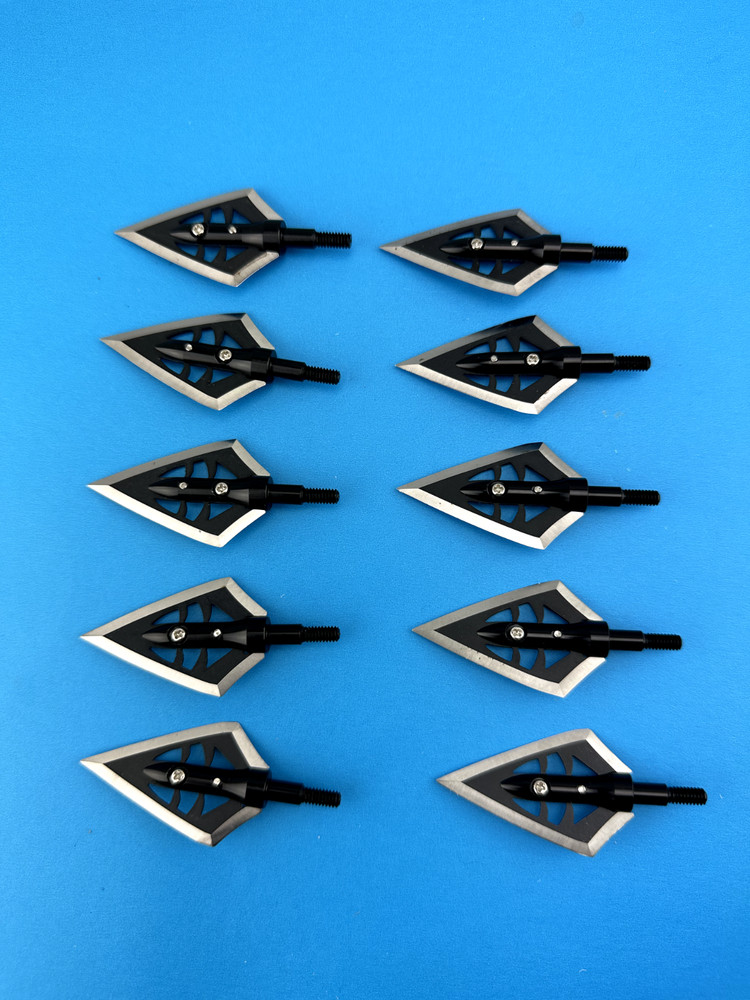 12 qt 100 grain Fixed ONE Blade Double Bevel SHARP Archery Hunting Broadhead