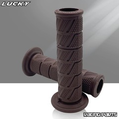 Motorcycle Rubber Grips 22mm Retro Handlebar for Cafe Racer Bike