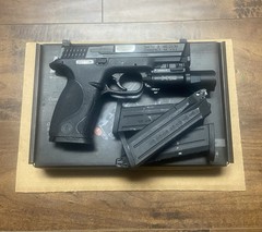 Smith & Wesson M&P 9 Performance Center GBB Green Gas Airsoft Pistol + Extras