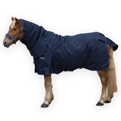 Loveson 200G Turnout Blanket w/Neck and Tail Flap – 60″ in Navy – NEW