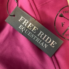 Free Ride Equestrian Pants Girls Size 10-11 Raspberry Lux Knee Patch Breech