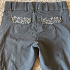Ariat Pro Series Olympia Equestrian Breeches Womens 30×25 Grey Knee Patch