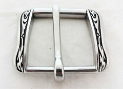 Jeremiah Watt Flank Roller Buckle 1 3/4″ Black Western Saddle Cinch Horse Tack