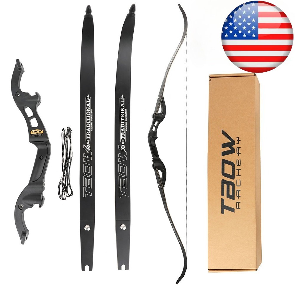 62″ Takedown Recurve Bow American Hunting 25-60lbs Limbs F Interface Archery Bow