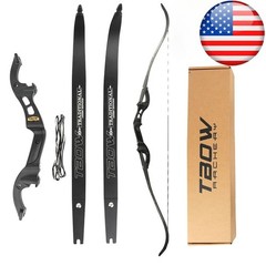 62″ Takedown Recurve Bow American Hunting 25-60lbs Limbs F Interface Archery Bow