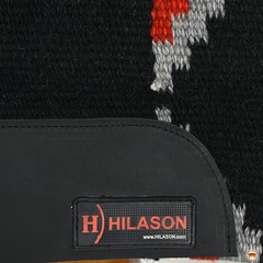 HILASON 32×32 In Western Horse Saddle Wool Blanket Pad Fur Padding Black