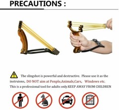 Pro Hunting Slingshot with Folding Wrist Support High Velocity Catapult Shooter