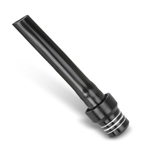 Gas Fuel Tank Cap Breather Tube, CNC Aluminum Alloy Air Vent Hose 1 PCS Black