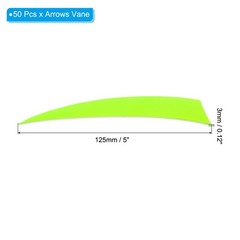 50 Pack 5″ Arrow Turkey Feather Fletch Right Wing Fluorescent Green