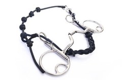 Cavalon Baucher Low Port Barrel Snaffle Bit with Noseband