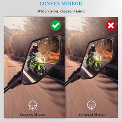 Universal 2Pcs Motorcycle Mirrors, Motorcycle Rearview Mirrors Side Mirrors