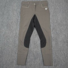 Cavallo Crystal Breeches Womens 28×27 Gray Equestrian Riding Pants READ