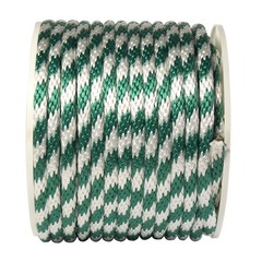 Koch Industries 5/8 in. D X 140 ft. L Green/White Solid Braided Poly Derby Rope