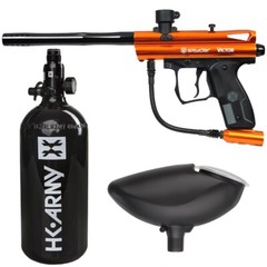 Kingman Spyder Victor Entry Paintball Gun Package Kit – (Gloss Orange)
