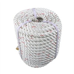 1inch × 120FT High Strength Braided Rope Breaking Strength 3400 Pounds White Red