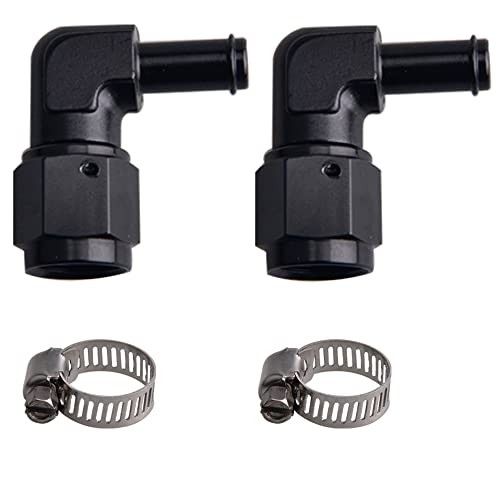 6AN Female to 5/16″ Barb 90 Degree Swivel Fitting 90 Degree AN6 5/16 2PCS