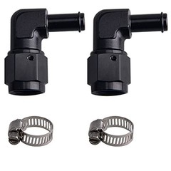 6AN Female to 5/16″ Barb 90 Degree Swivel Fitting 90 Degree AN6 5/16 2PCS