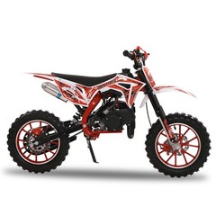 NEW 49cc 2-Stroke Kids Dirt Bike – Gas-Powered Off-Road Mini Motorcycle (Red)