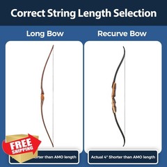 Deerseeker Archery Bow String Replacement with Finger Protector and 2 Nock Po…