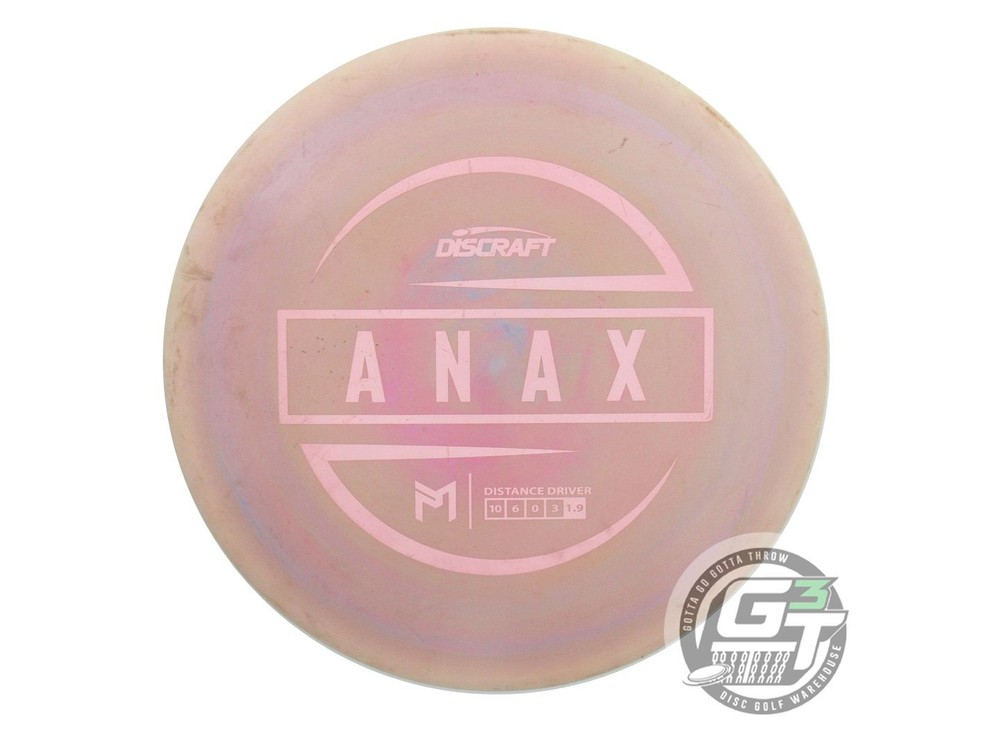USED Discraft [McBETH] ESP Anax 173g Tan-Pink Pink Stamp Driver Golf Disc