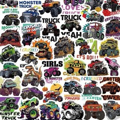 30Pcs Random Cool Monster Truck Car Waterproof Stickers Truck Party Favors Gift