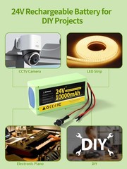 24V 10Ah Battery Pack for Ride on Toys and DIY Projects, 24V Rechargeable Lit…
