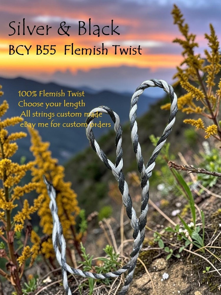 BCY B55 Flemish Twist Bowstrings – 16 Strand –Recurve/Longbow – Choose Length
