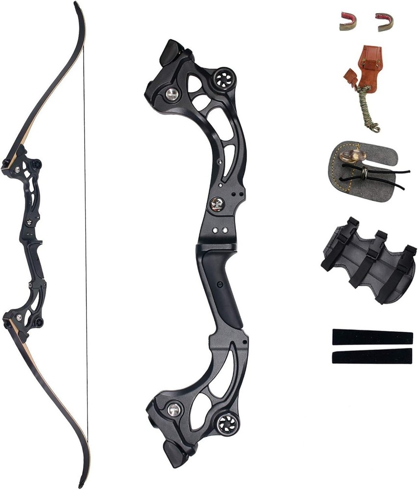 SinoArt 64″ Takedown Recurve Bow Metal Riser 30-60Lbs Right Handed for Archer…