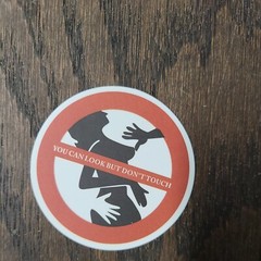 Look But Don’t Touch Adult Humor Sticker For Guitar Phone Mat86