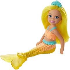Dreamtopia Chelsea Mermaid Doll, 6.5-inch with Yellow Hair and Tail