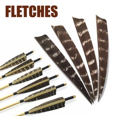 5in Archery Arrow Feather Fletches Right Left Wings Natural Turkey Fletching DIy