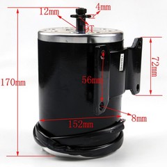 1000W 48V Brush Electric Motor Mini Sprocket For Go Kart ATV E-Bike Razor Buggy