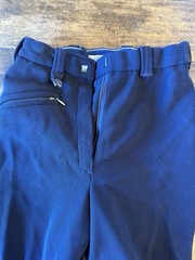 Turnier Riding Britches Unisex Kids Navy Blue Stretch Size 34 Zip & Button