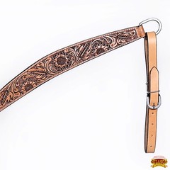Western Headstall and Breast Collar Set HILASON Tooled Leather Horse Bridle Tack