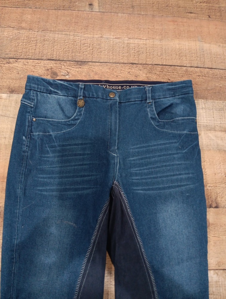 DERBY HOUSE RIDING PANTS EQUESTRIAN JEAN LADIES Denim 32 (2539)