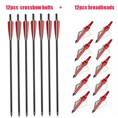 20Inch Carbon Arrows Crossbow Bolts Crossbow Arrows 100 Grain Hunting Broadheads