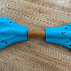 Razor RipStik Brights Collection Caster Board RARE Orange & Teal For Parts Only