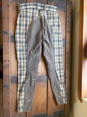 Used Ovation Plaid Full Seat Dri-Lex Riding Breeches, 26R