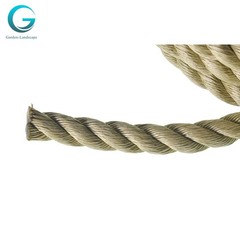3/4 Inch × 50 Feet Manila Rope 3 Strand Twisted PP Wear Resistant Rope