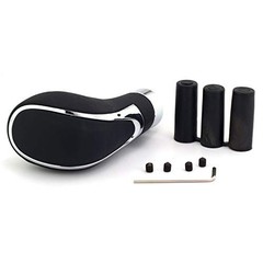 Leather Covered Stick Shift Knobs – MT Gear Car Shifter Handle Fit Most Black 1