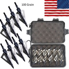 100/150 Grain 12/24/36X Broadheads 2 Blade Archery Compound Bow Hunting Shooting