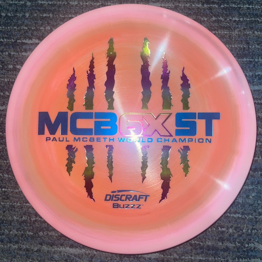 DISCRAFT ESP SWIRLY BUZZZ 5X PAUL MCBETH DISC GOLF MID RANGE 177+ OG/MT LSDISCS