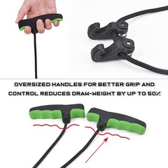 Crossbow Cocking Device Double Handle Rope Cocker Aid for Hunting and Shooting