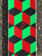 Skateboard Grip Tape DIY 3 color kit Geo Rombo laser cut by Rough GT