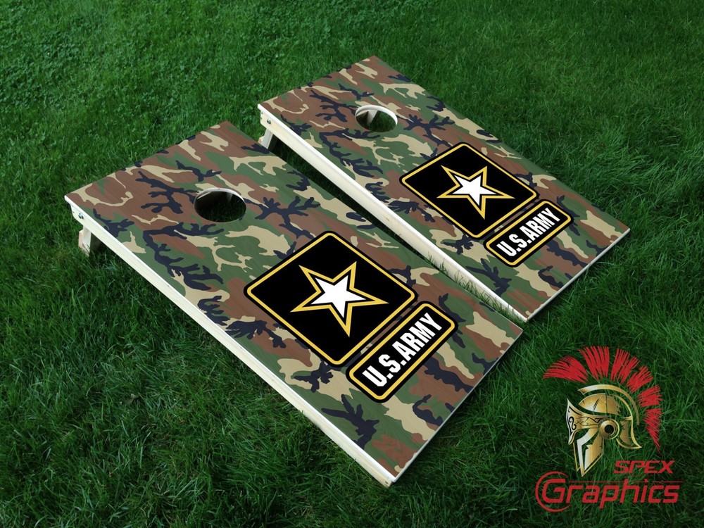 United States Army Cornhole Board Wraps Laminated Waterproof Non-Fading Skins