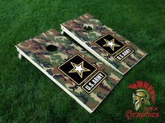 United States Army Cornhole Board Wraps Laminated Waterproof Non-Fading Skins