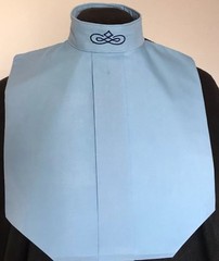 English Hunt Seat Ratcatcher Lt Blue Show Bib Dickie With Collar Embellishment