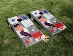 Custom Logo, Sports, Any Design Cornhole Board Vinyl Wrap Skins Laminated Decals